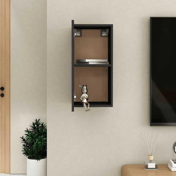 Schwarzer TV-Schrank 30,5x30x60 cm