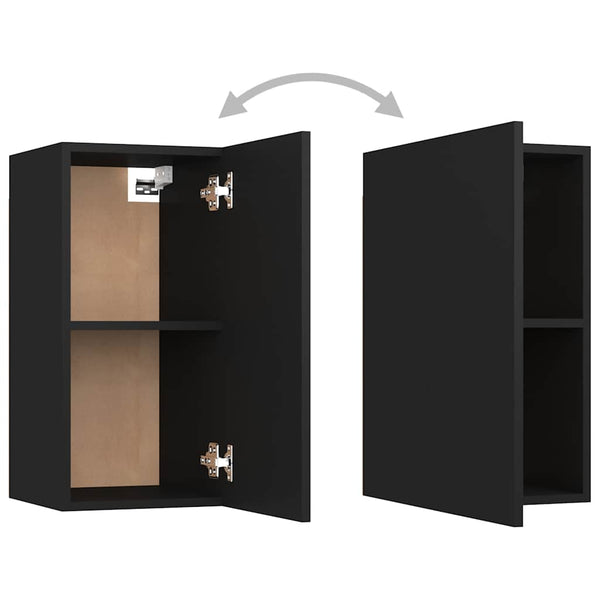 Schwarzer TV-Schrank 30,5x30x60 cm