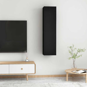 Schwarze TV-Schränke, 2er-Set