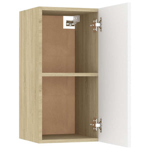 TV-Schrank Weiß Sonoma-Eiche Hängend