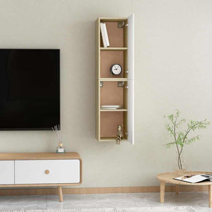 TV-Schränke Weiß Sonoma-Eiche, 2er Set