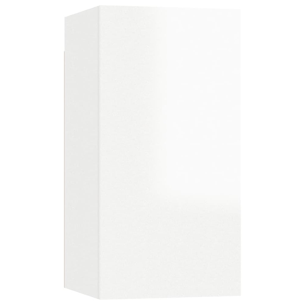 Meuble TV vidaXL blanc brillant 30,5x30x60 cm Bois d'ingénierie