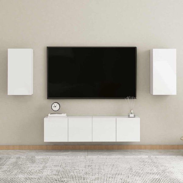 TV-Schrank Hochglanz Weiß 30,5x30x60 cm
