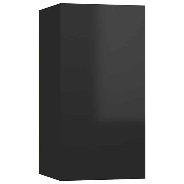 Hänge TV-Schrank, Hochglanz Schwarz, 30,5x30x60 cm