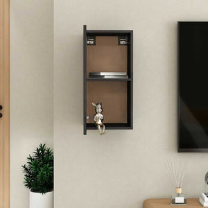 Hänge TV-Schrank, Hochglanz Schwarz, 30,5x30x60 cm