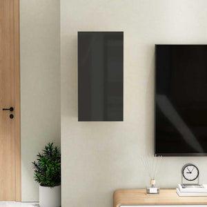 Hänge TV-Schrank, Hochglanz Schwarz, 30,5x30x60 cm