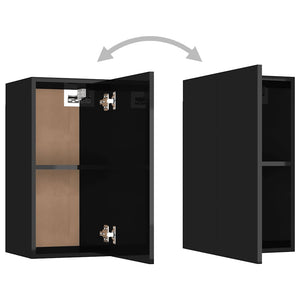 Hänge TV-Schrank, Hochglanz Schwarz, 30,5x30x60 cm