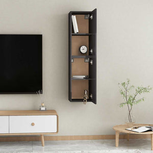 vidaXL Meubles TV 2 pcs Gris brillant 30,5x30x60 cm Bois d'ingénierie