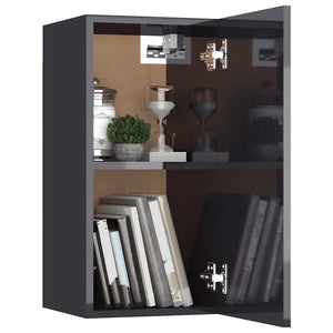 vidaXL Meubles TV 2 pcs Gris brillant 30,5x30x60 cm Bois d'ingénierie