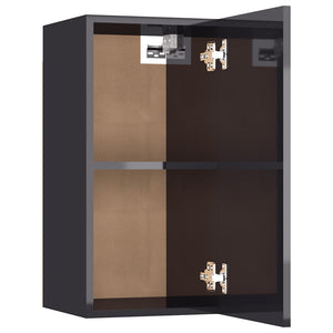 vidaXL Meubles TV 2 pcs Gris brillant 30,5x30x60 cm Bois d'ingénierie