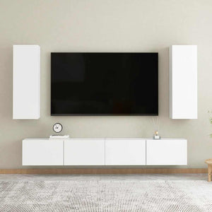 Weißer TV-Schrank, Hängend, 90 cm