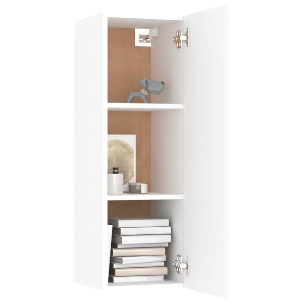 Weißer TV-Schrank, Hängend, 90 cm