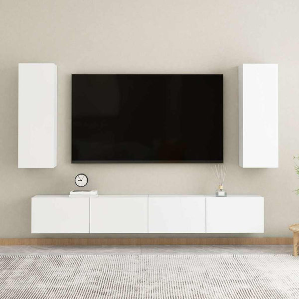 Weiße TV-Schränke, 2er-Set