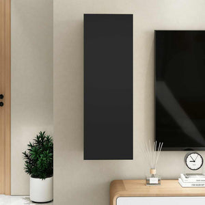 Schwarzer TV-Schrank Hängend, 90 cm