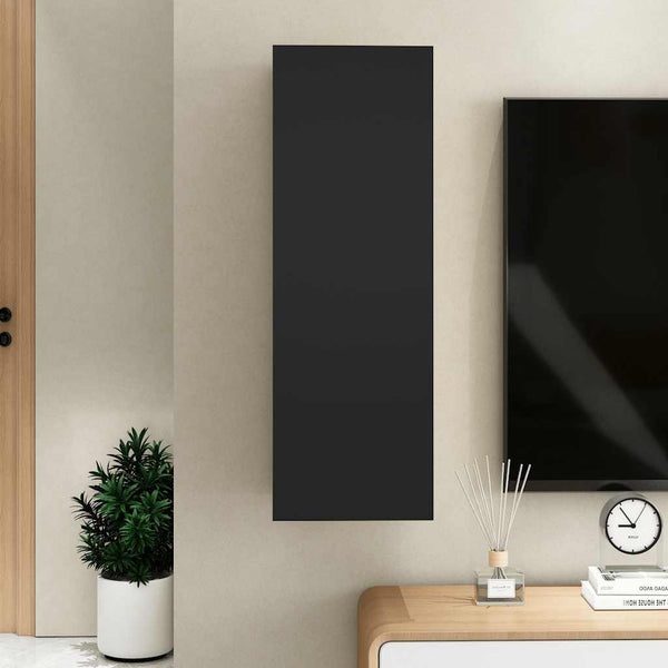 Schwarzer TV-Schrank Hängend, 90 cm
