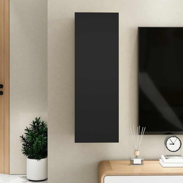 Schwarzer TV-Schrank Hängend, 90 cm