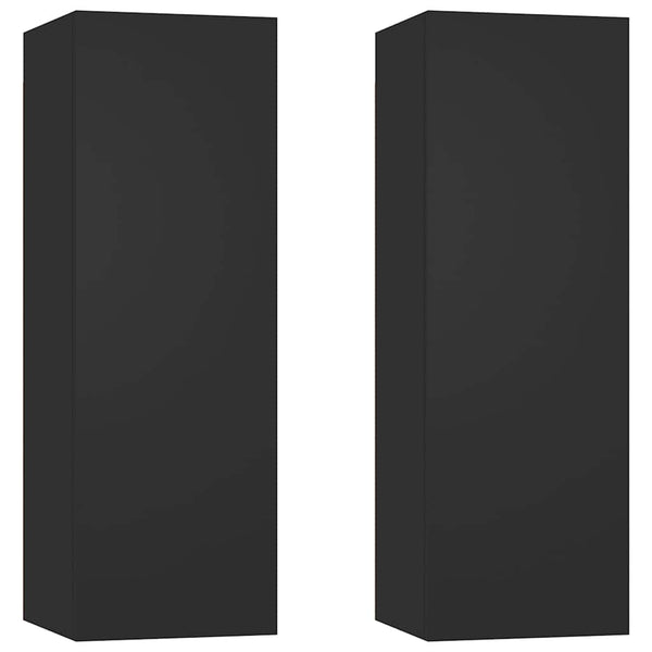 Schwarze TV-Schränke, 2er-Set