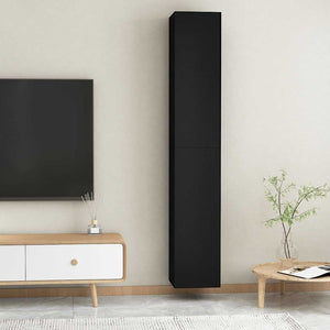 Schwarze TV-Schränke, 2er-Set