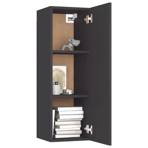 Grauer TV-Schrank, hängend, 90 cm