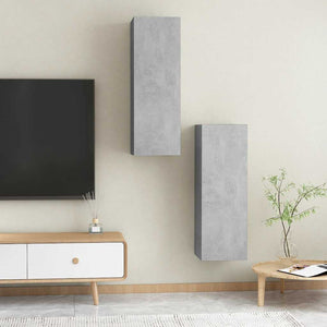 TV-Schränke Betongrau, 2er Set