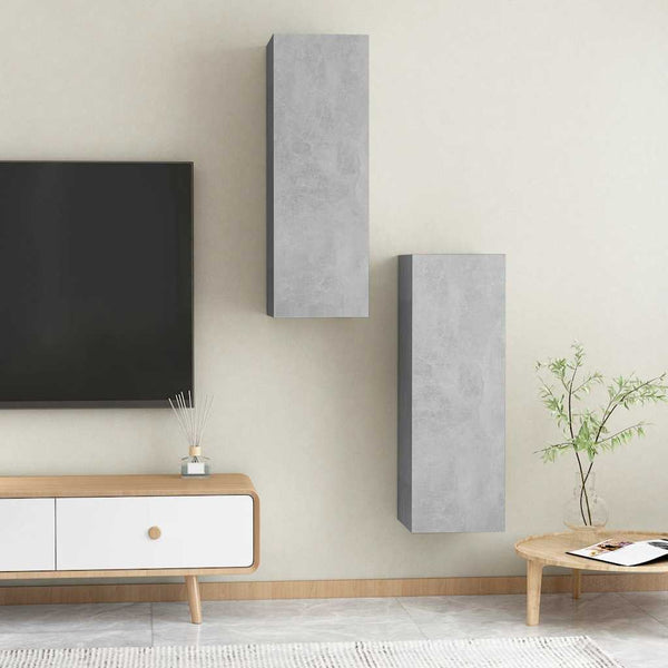 TV-Schränke Betongrau, 2er Set