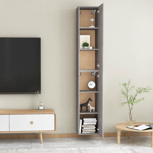 TV-Schränke Betongrau, 2er Set
