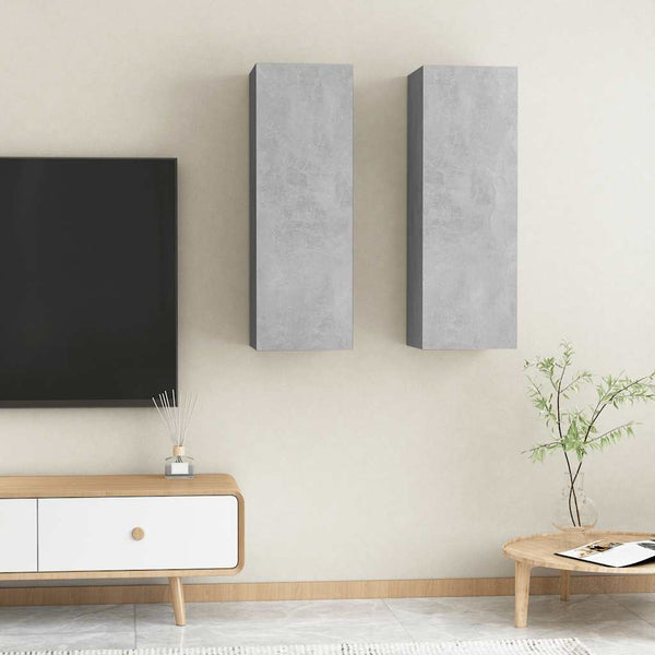 TV-Schränke Betongrau, 2er Set