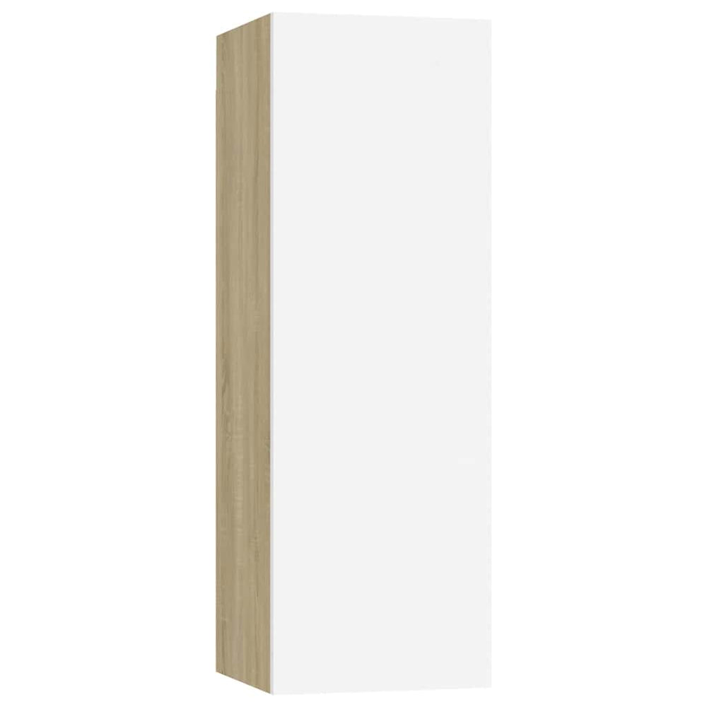 TV-Schrank Weiß Sonoma-Eiche 90cm