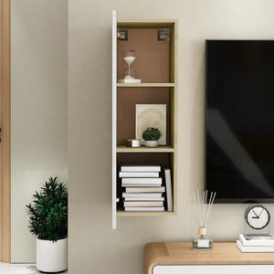 TV-Schrank Weiß Sonoma-Eiche 90cm