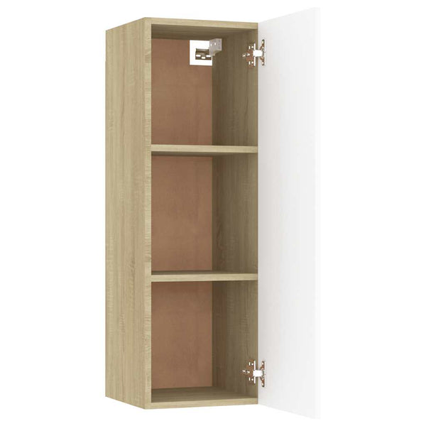 TV-Schrank Weiß Sonoma-Eiche 90cm