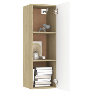 TV-Schrank Weiß Sonoma-Eiche 90cm