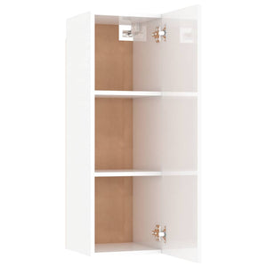 Hänge TV-Schrank Weiß Hochglanz