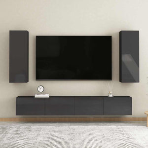 Hänge TV-Schränke Grau, 2er Set