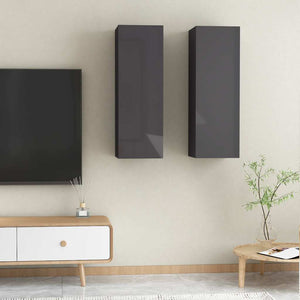 Hänge TV-Schränke Grau, 2er Set