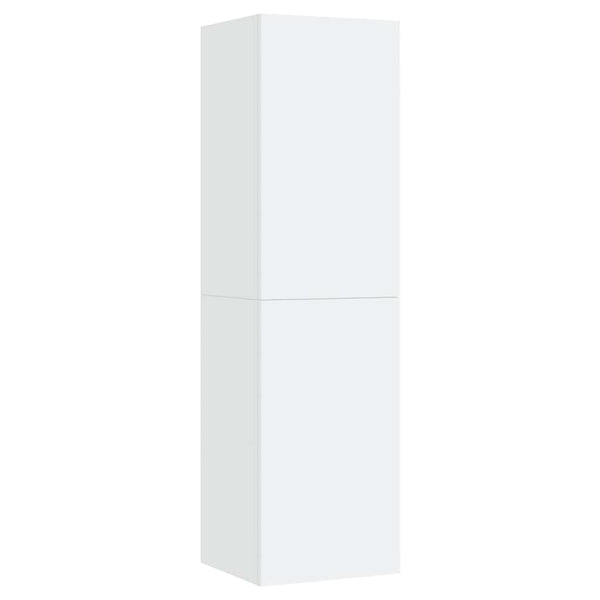 Weiße Hänge-TV-Schränke, 2er Set
