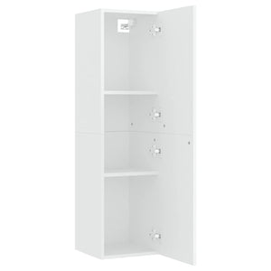 Weiße Hänge-TV-Schränke, 2er Set