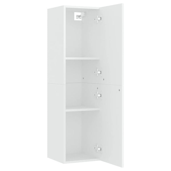Weiße Hänge-TV-Schränke, 2er Set