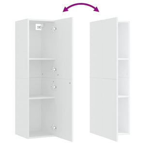 Weiße Hänge-TV-Schränke, 2er Set