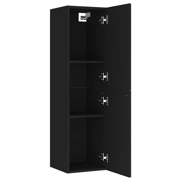 Schwarzer TV-Schrank, Hängend, 110 cm