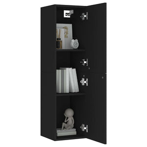 Schwarzer TV-Schrank, Hängend, 110 cm