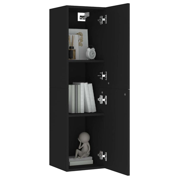 Schwarzer TV-Schrank, Hängend, 110 cm