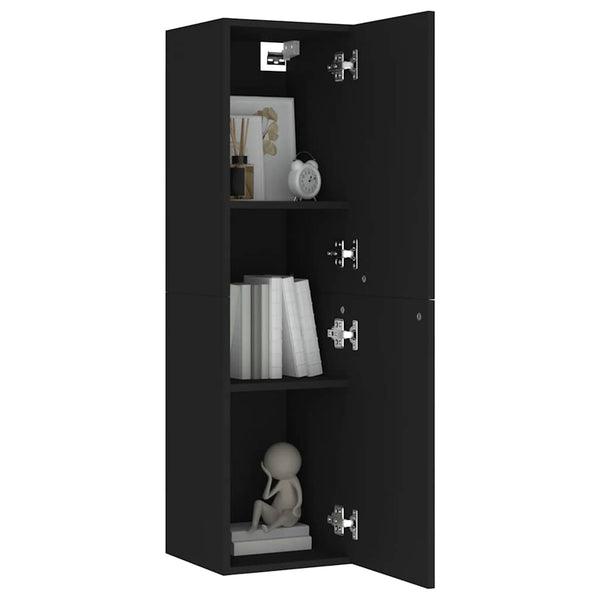 Schwarze TV-Schränke, 2er Set