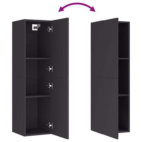 Hängende TV-Schränke, Grau, 2er-Set