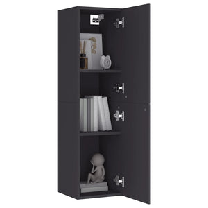 Hängende TV-Schränke, Grau, 2er-Set