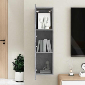 Betongrauer Hänge-TV-Schrank 110cm