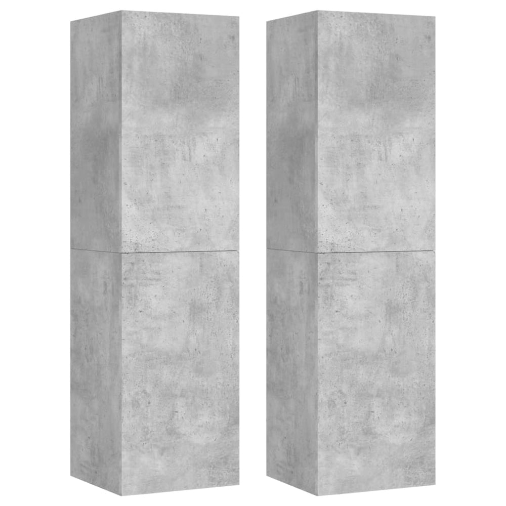TV-Schränke, Betongrau, 2er-Set