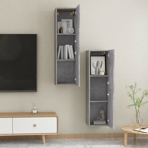 TV-Schränke, Betongrau, 2er-Set