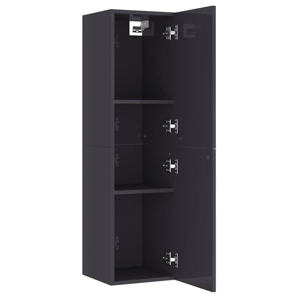TV-Schränke, Hochglanz-Grau, 2er Set