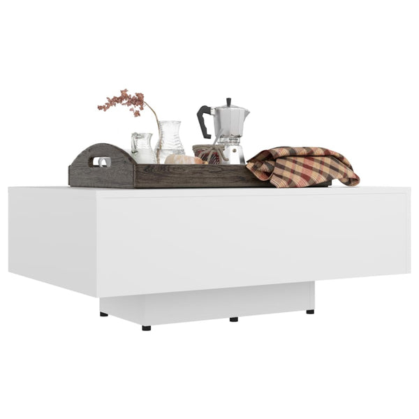 Weißer Couchtisch 85x55 cm