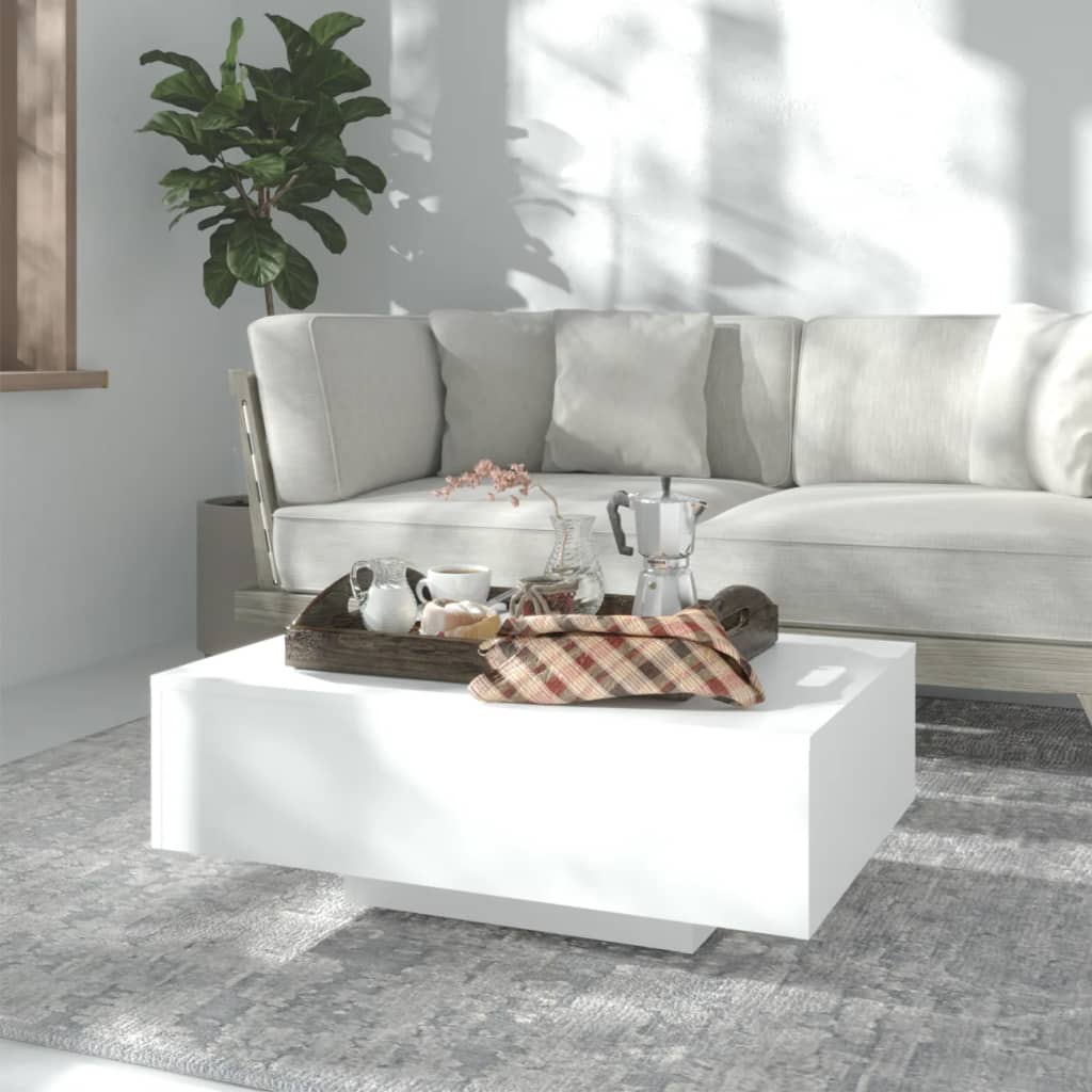 Weißer Couchtisch 85x55 cm
